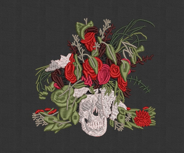 Skull Embroidery Design
