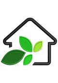 House Green Embroidery Design