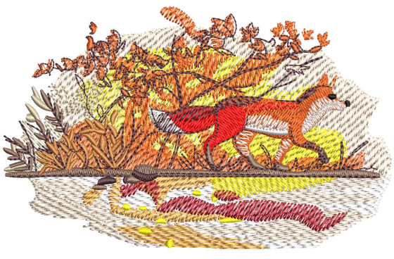 Fox Embroidery Design