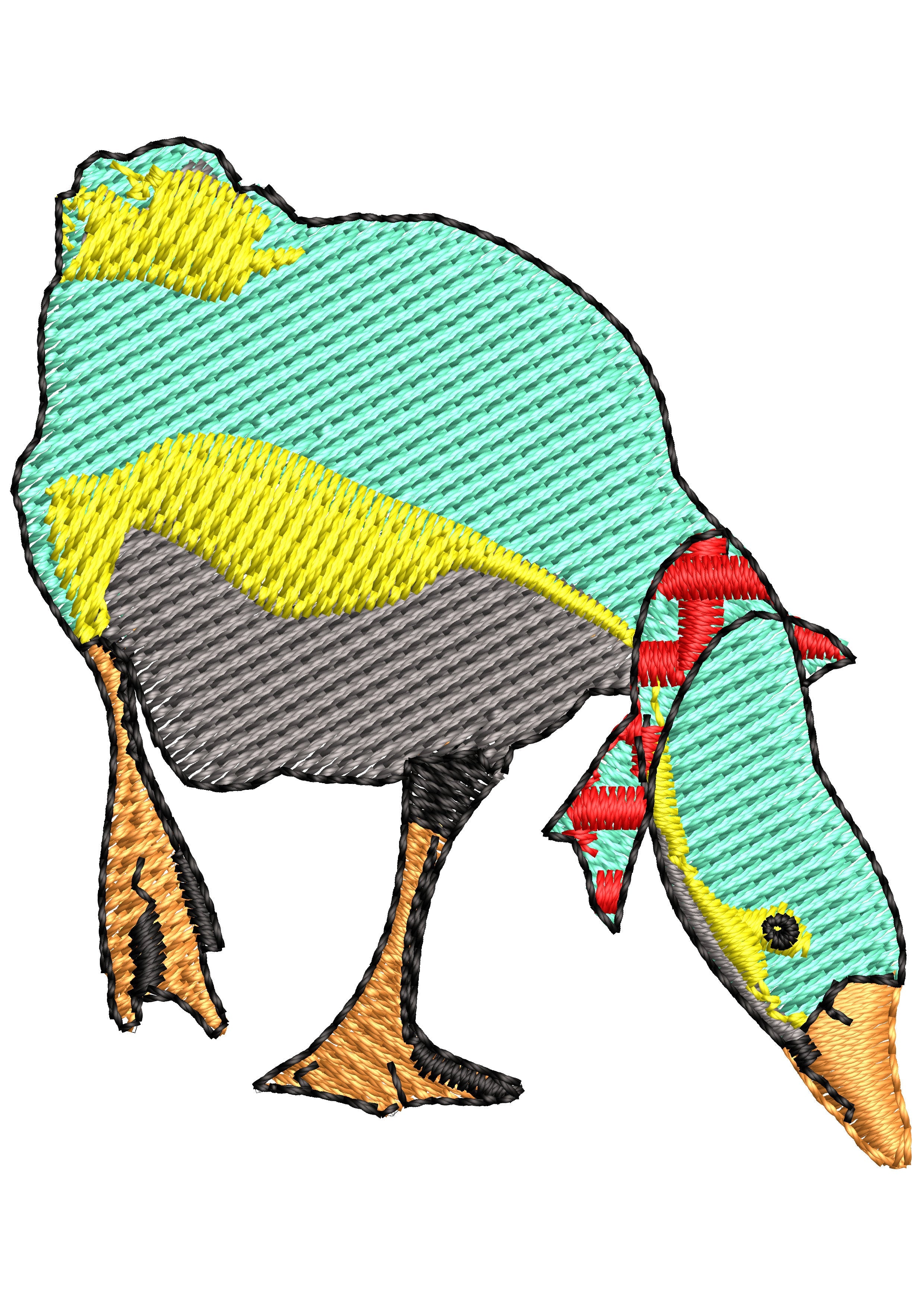 Leader Duck Embroidery Design