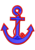 Navy Anchor Embroidery Design
