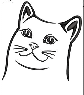 Cat Embroidery Design