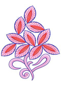Bunch Leaf Embroidery Design
