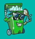 Cool Trash Bin Embroidery Design