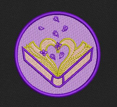 Story Spell Purple & Yellow Embroidery Design