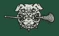 Lacrosse Dog Embroidery Design