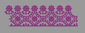 Daisy Jaal Scallop Border - Purple & Magenta Embroidery Design