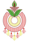 Tassel Circle Embroidery Design