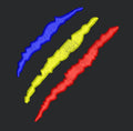 Three Scratch Slashes Embroidery Design