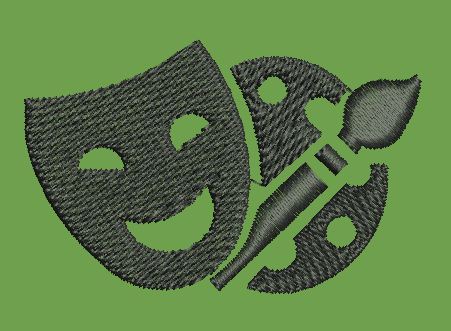Theatrical Palette Embroidery Design