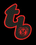 Stylized Monogram with Bear Icon Embroidery Design