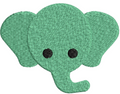Elephant Face Embroidery Design