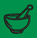 Mortar and Pestle Embroidery Design