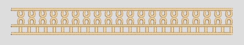 Geometric Interlocking Link Border Embroidery Design