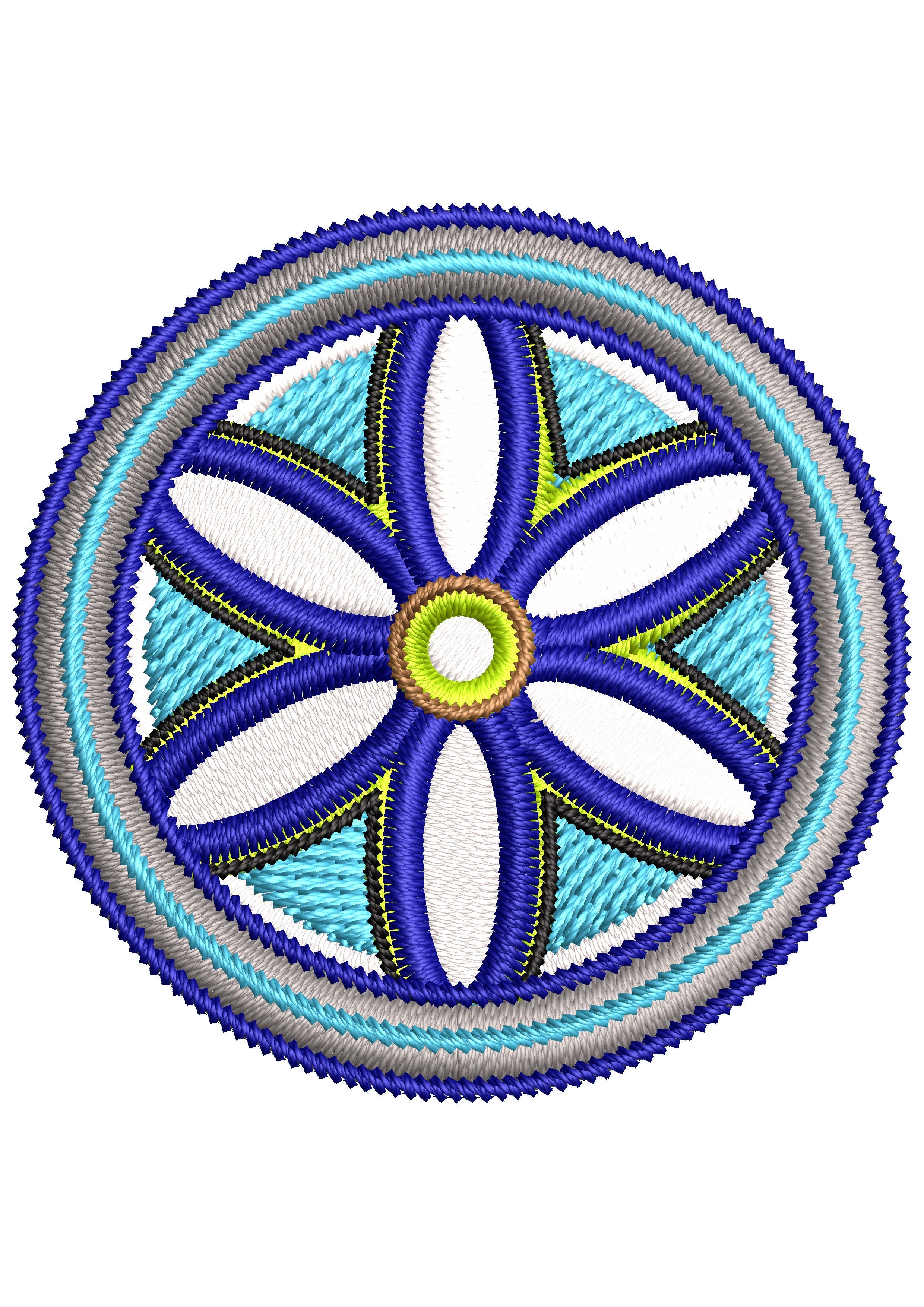 Lucky Wheel Embroidery Design