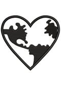 Heart World Embroidery Design