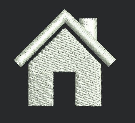 Stylized House Embroidery Design