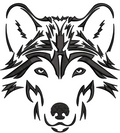 Wolf Embroidery Design