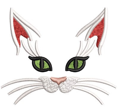 Cat Face Embroidery Design