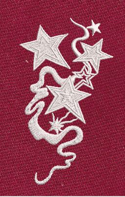 Aesthetic Star Logo Celestial Swirl Embroidery Design