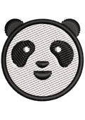 Panda Head Embroidery Design