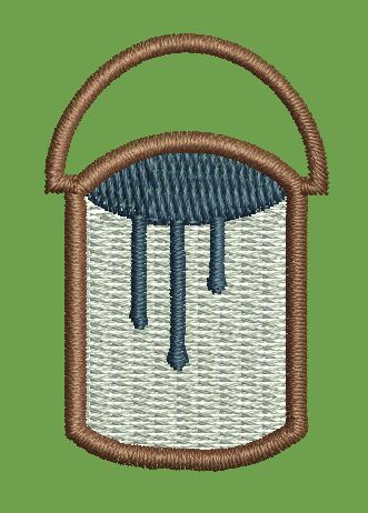 Paint Can Embroidery Design