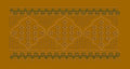 Paneled Floral Cross Trim Embroidery Design