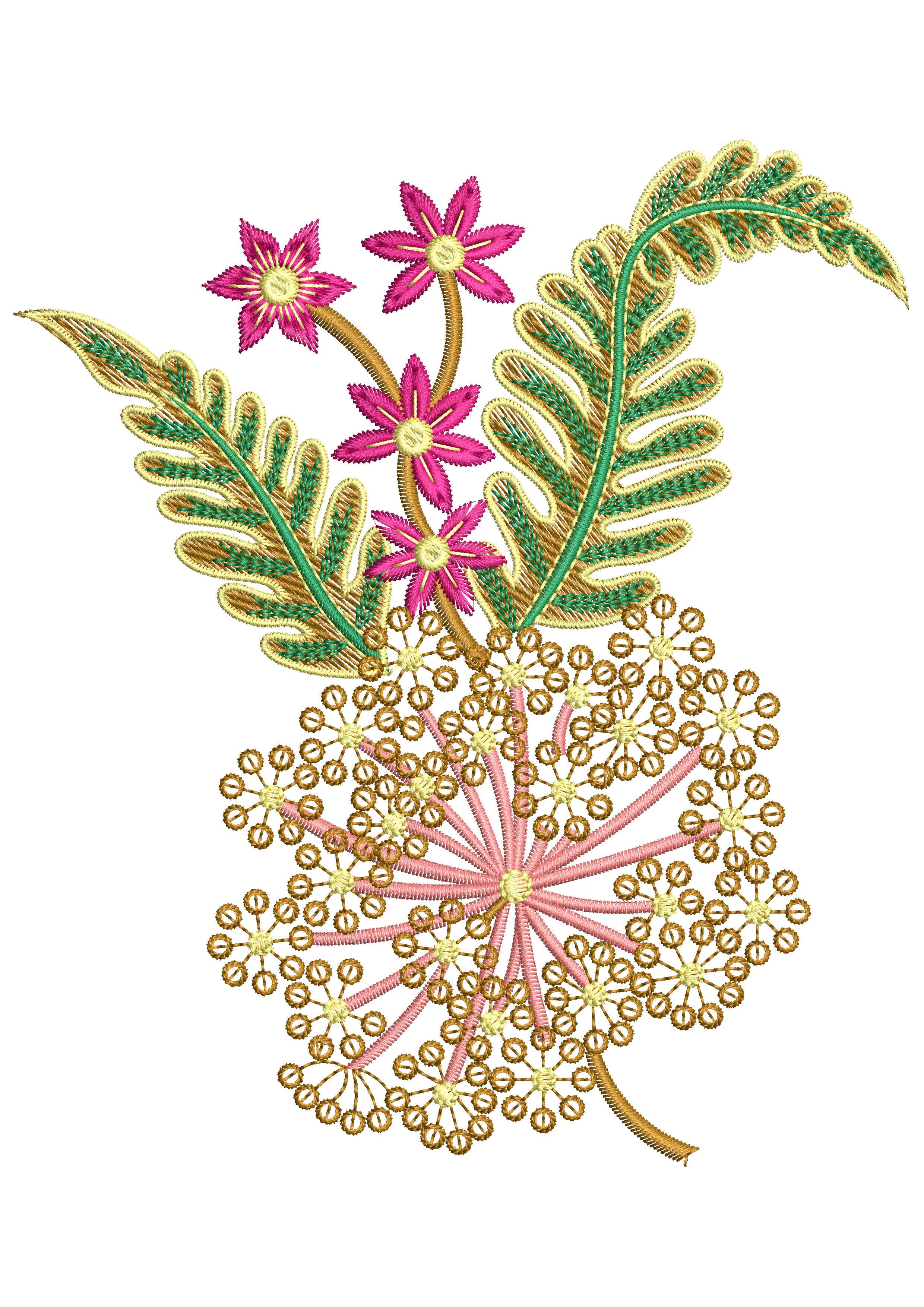 Sequins Symmetry Embroidery Design