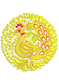 Circle Peacock Embroidery Design