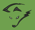 Stylized Fox Emblem Embroidery Design
