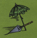 Umbrella Brown Embroidery Design