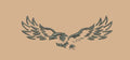 Brown Eagle Wings Embroidery Design