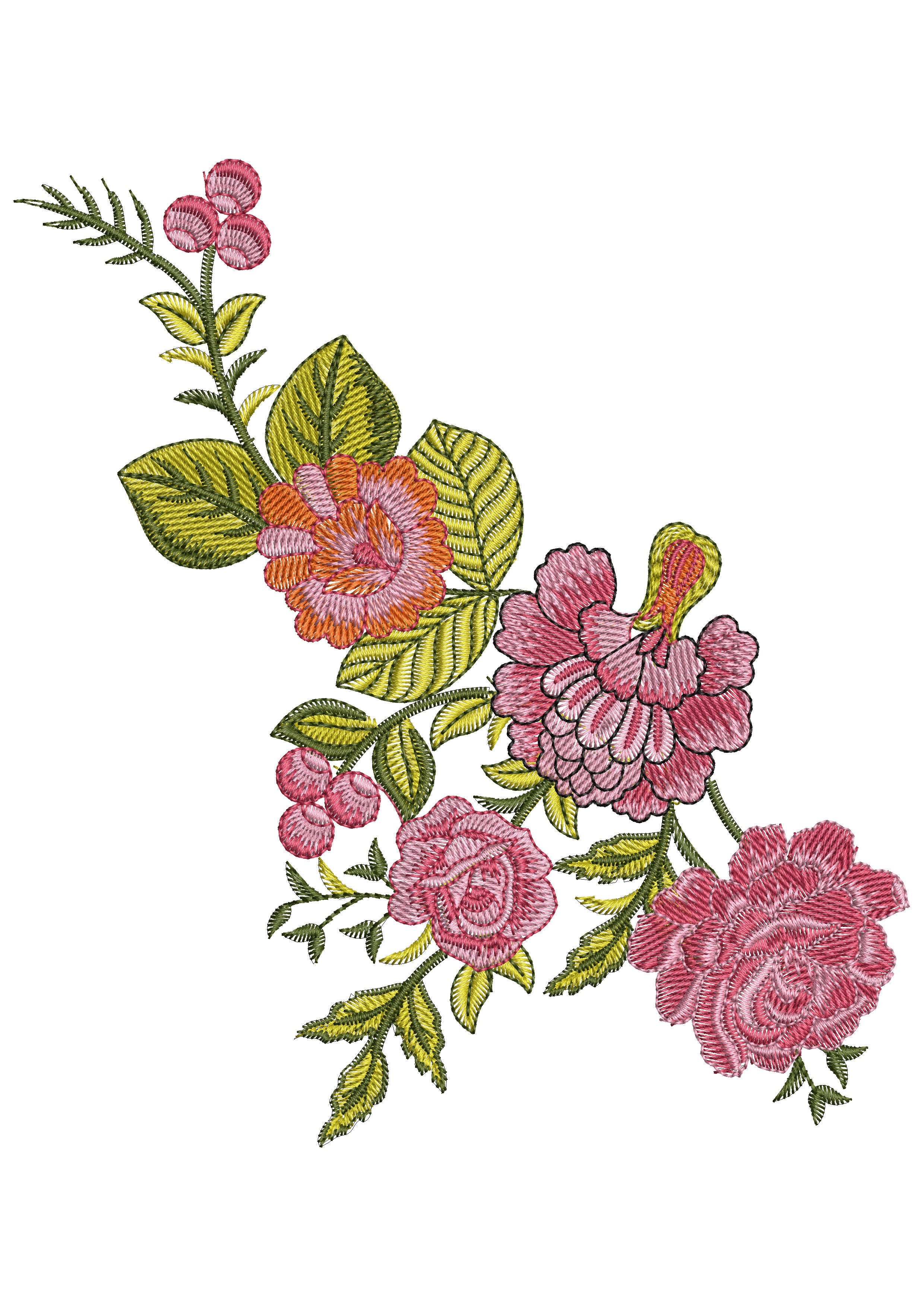 Floral Beal Embroidery Design