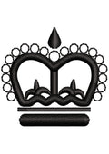 Crown Black Embroidery Design