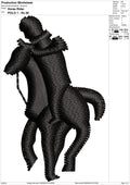 Horse Rider Embroidery Design