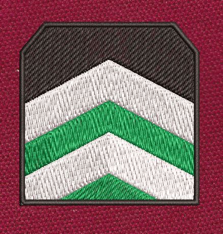 Chevron Patch Green Embroidery Design