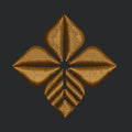 Symmetrical Floral Diamond Motif Embroidery Design