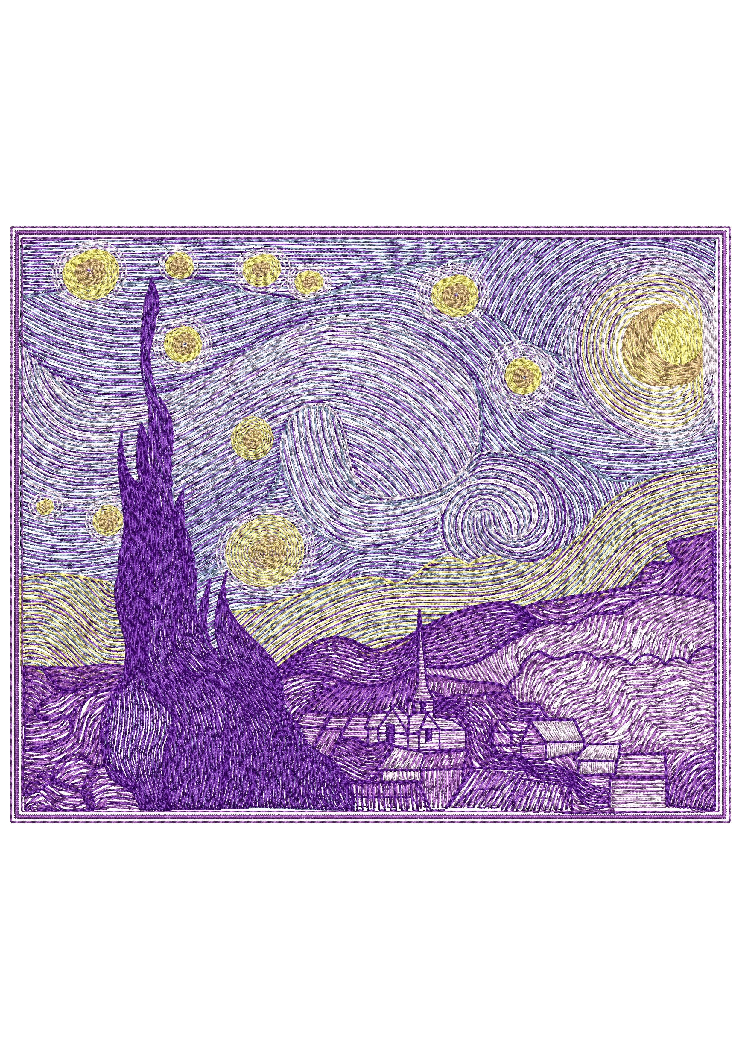 Creativity Curved Fills Embroidery Design