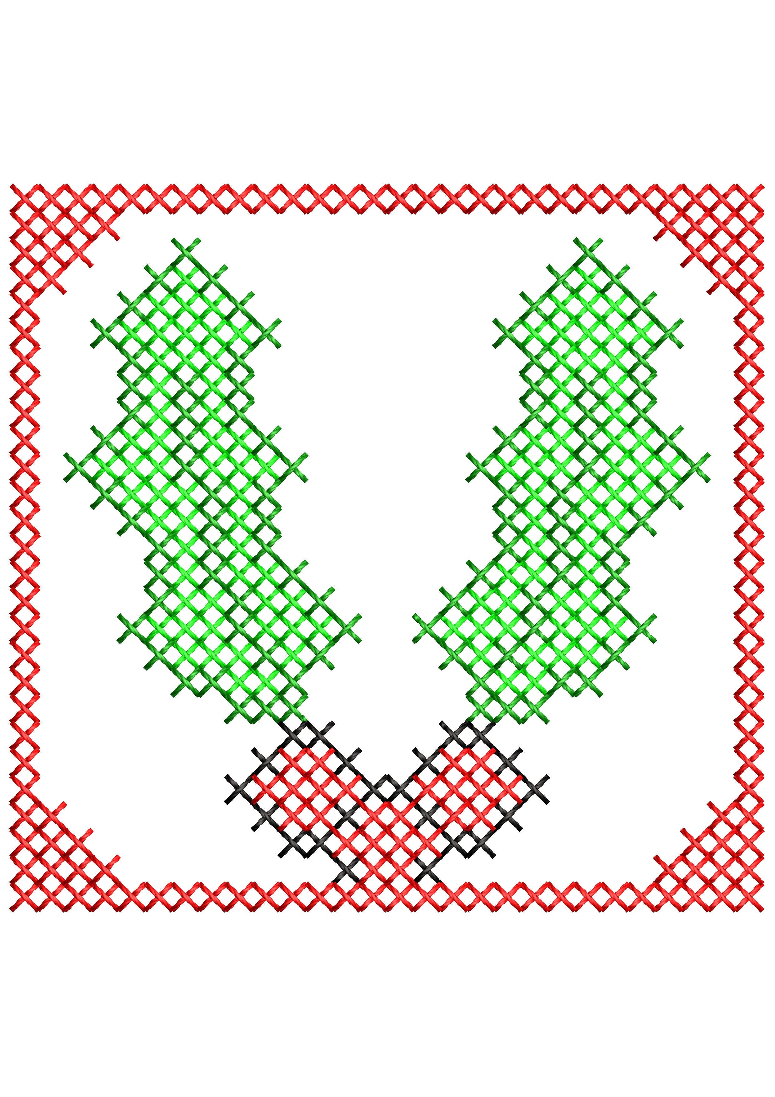 Lvy Crosstitch Embroidery Design