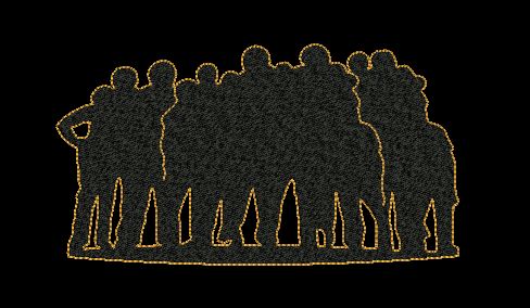 Group Photo Embroidery Design