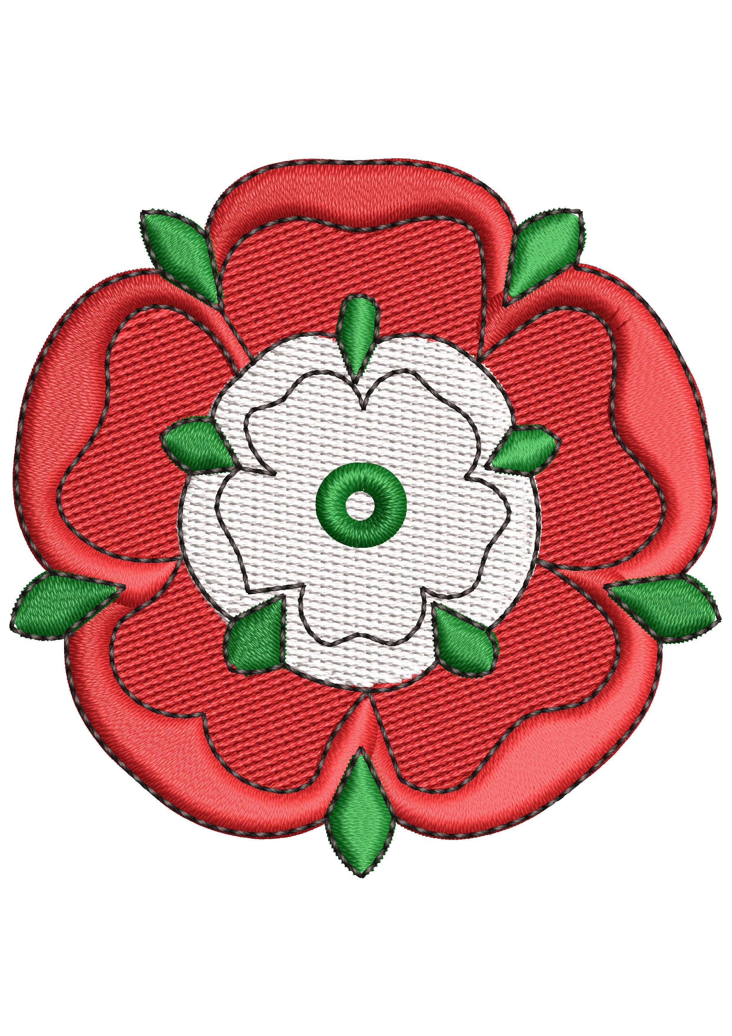 Flower Checker Embroidery Design