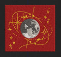 Orbital Moon Gold & Grey Embroidery Design