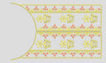 Tiered Floral and Geometric Scroll Border Embroidery Design