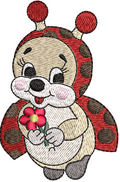 Lady Bird Embroidery Design