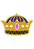 Crown With Diamond Embroidery Design