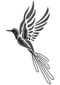 Bird Flying Embroidery Design