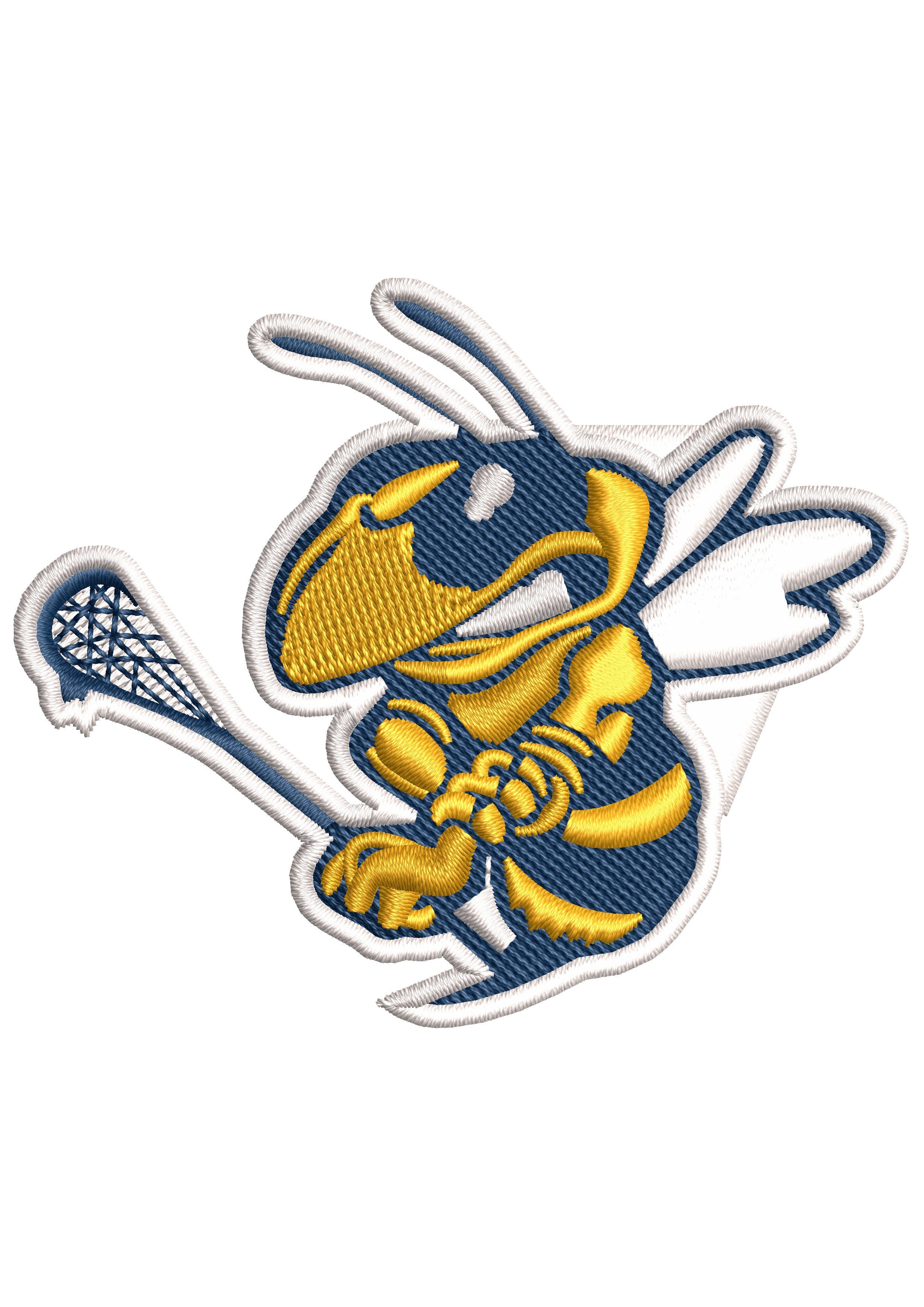 Angry Bee Embroidery Design