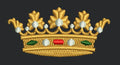 Golden Crown Embroidery Design
