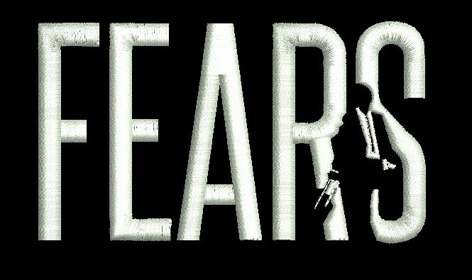 Stitched Fears Text Embroidery Design