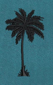 Palm Tree Black Embroidery Design